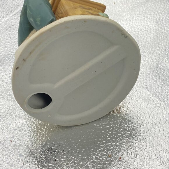 Vintage Porcelain Figurine Of Clockmaker‎ Crafting A Timepiece pocket watch 7.5” - Picture 9 of 11